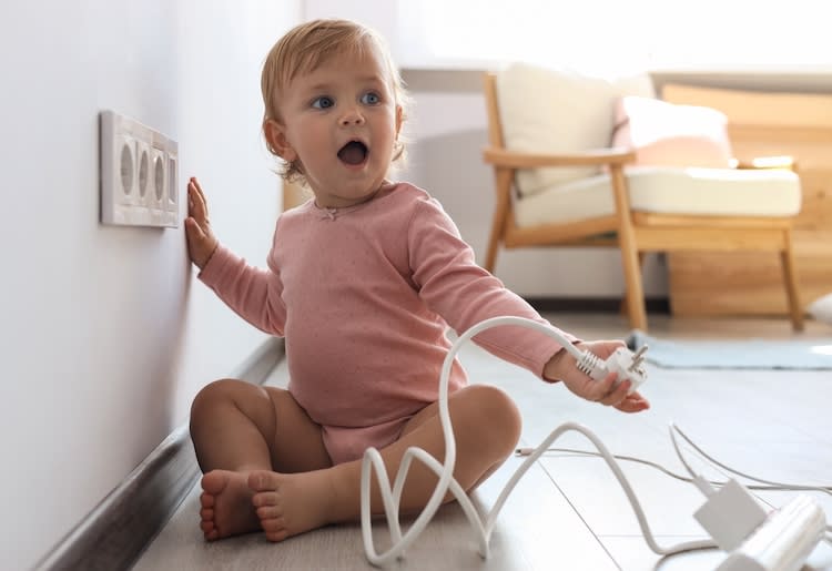 Keep your young children away from electrical hazards.