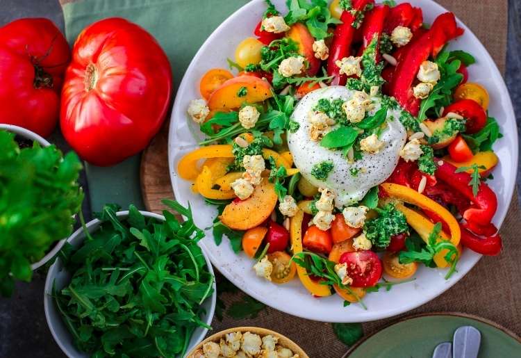 Vegetarian food on a plate