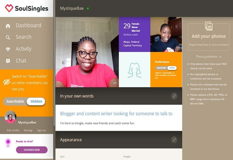 SoulSingles Dating Review Setting Up